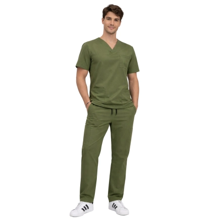 Komplet medyczny męski oliwka BASIC PREMIUM roz. XXL